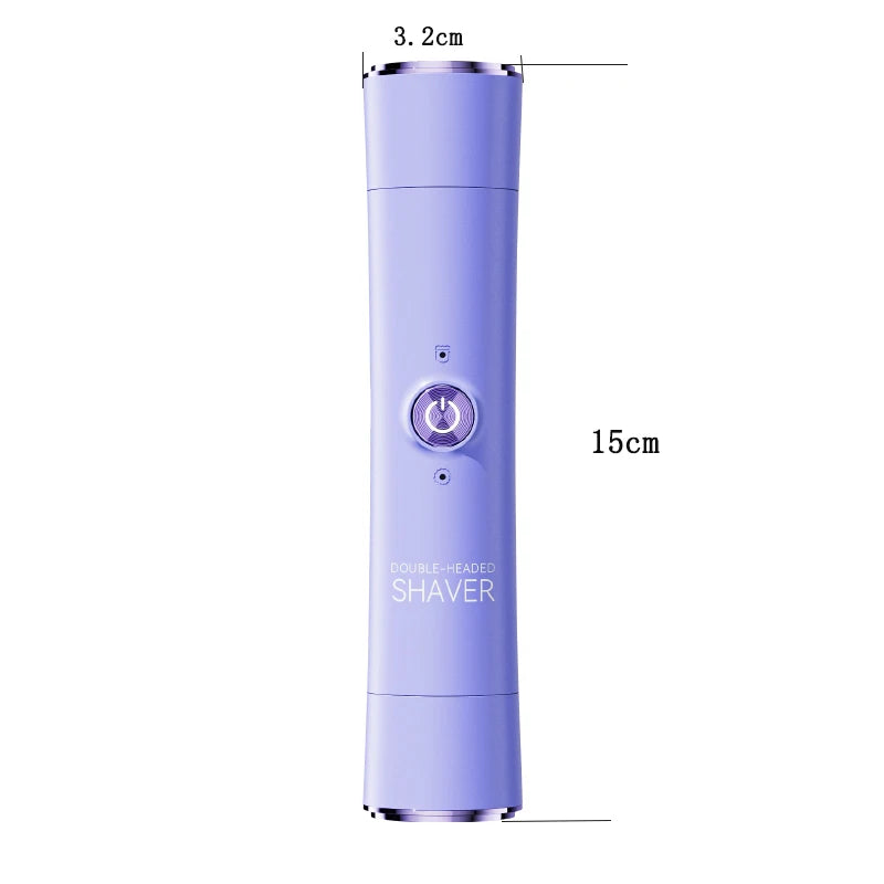2-in-1 Wireless Rechargeable Electric Shaver, Suitable for Women - Dual Head Bikini Trimmer, Suitable for Both Dry and Wet Use Beauty World Shop