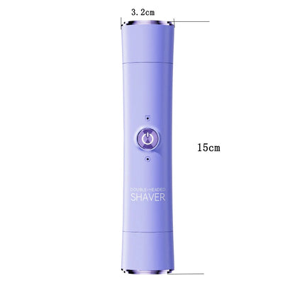 2-in-1 Wireless Rechargeable Electric Shaver, Suitable for Women - Dual Head Bikini Trimmer, Suitable for Both Dry and Wet Use Beauty World Shop