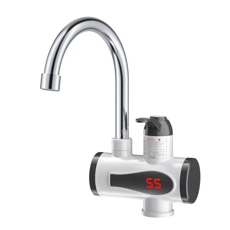 3000W Electric Kitchen Water Heater Tap Instant Hot Water Faucet Heater Cold Heating Faucet Tankless Instantaneous Water Heater Beauty World Shop