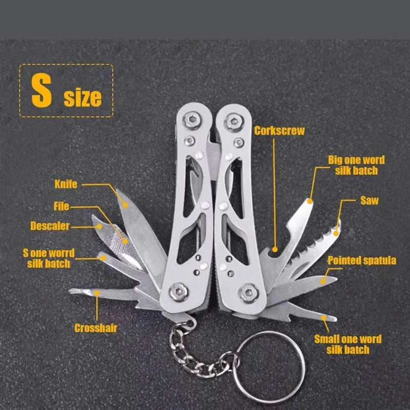 Folding Multi-tool Pocket Knife Pliers Mini Portable Fold Outdoor Hunting Survival Rescue Tactical Multipurpose Repair Tool Beauty World Shop