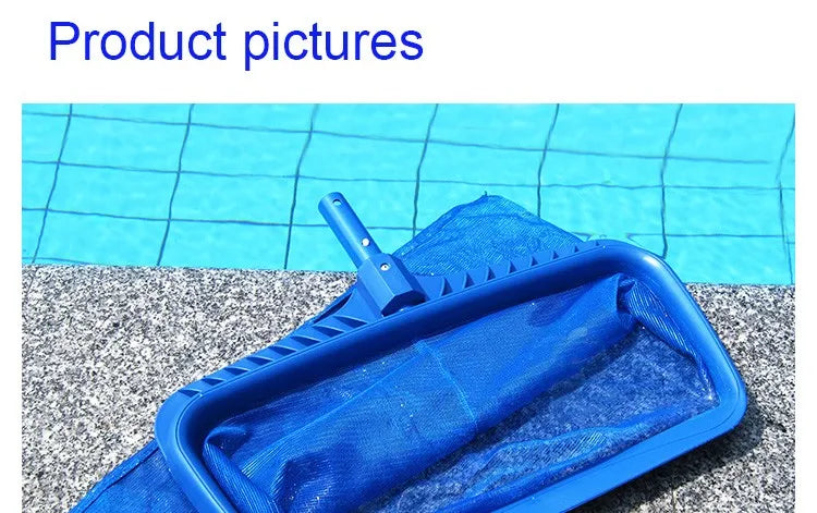 Swimming Pool Leaf Rake Large Capacity Deep Bag Thickened Frame Pool Skimmer NetWith Detachable Handle Beauty World Shop