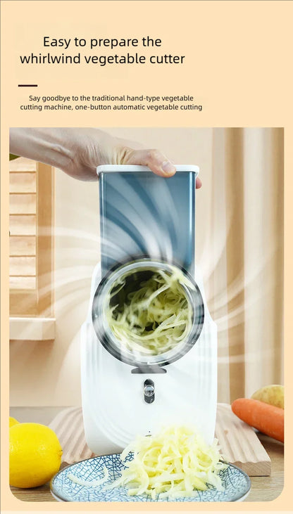 Multi-function Vegetable Cutter Household Kitchen Electric Vegetable Cutter Vegetable Slicer Shredder Automatic Beauty World Shop