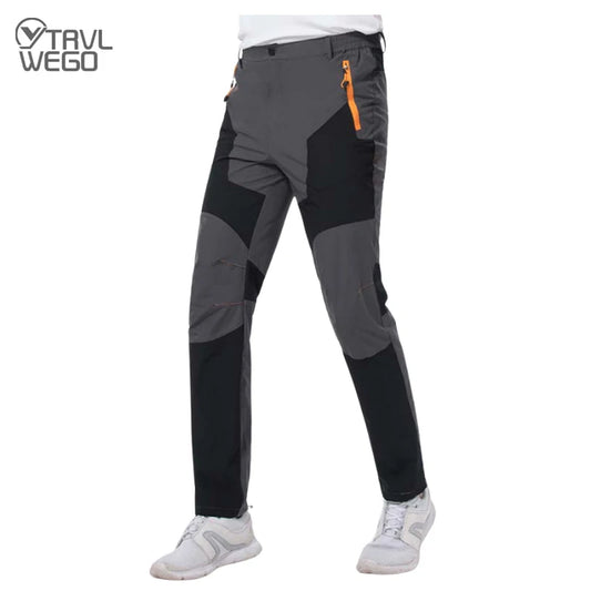 TRVLWEGO Men Summer Hiking Pants Wear-resistant Water Splash Prevention Quick Dry UV Proof Elastic Thin Camping Trousers Beauty World Shop