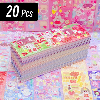 200p Kawaii Stickers for Kids Cute Stationary Aesthetic Diary Decoration Art Supplies Stickers for Scrapbooking Lot Korean Paper Beauty World Shop