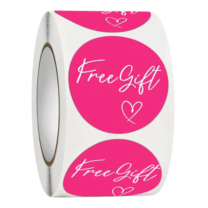 100-500pcs Free Gift Letters Labels Sticker Stationary Supplies Pink Thank You Sticker for Small Business Package Card 1 inch Beauty World Shop