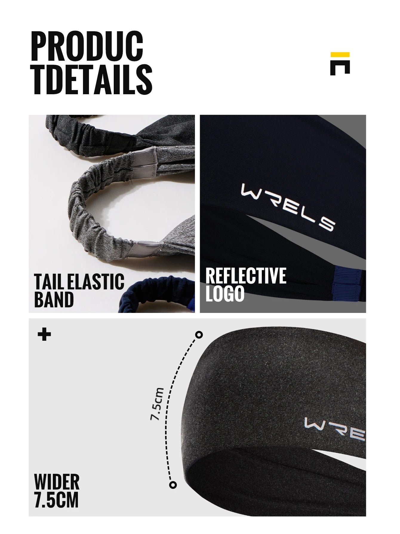 WRELS Sports Headbands Moisture Wicking Sweatbands for Running Breathable Headbands Elastic Non Slip Hairband for Women and Men Beauty World Shop