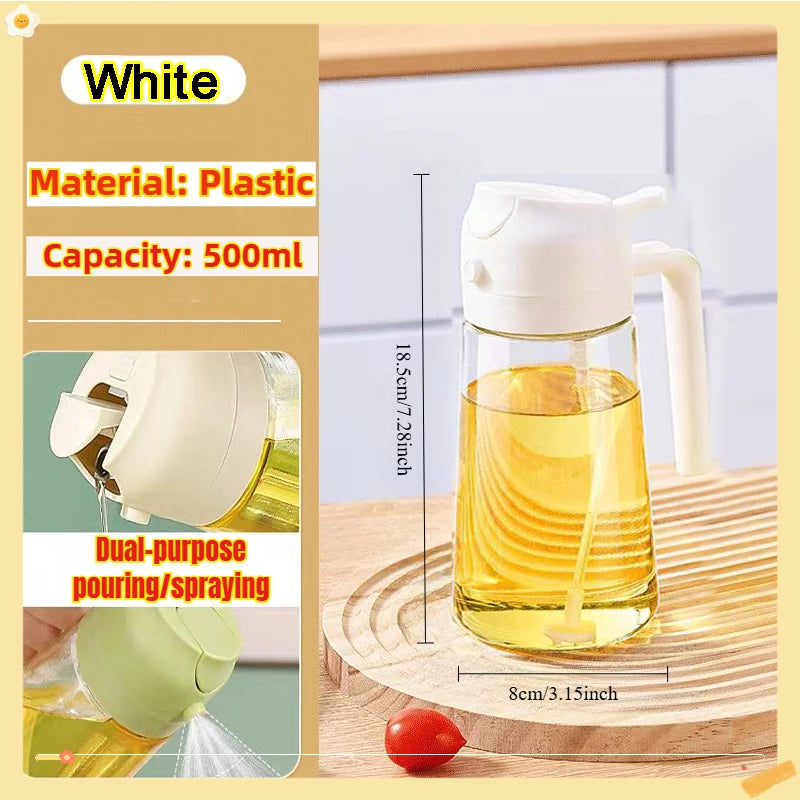 200/300/500ml Oil Spray Bottle BBQ Cooking Olive Oil Sprayer Plastic Baking Oil Spray Empty Bottle Vinegar Bottle Or  Oil brush Beauty World Shop