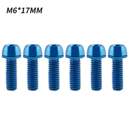 MUQZI 6pcs M6x17mm Disc Brake Caliper Bolts Bike Stem Bolt MTB Crank Arm Screw With Washer Bicycle Parts Beauty World Shop