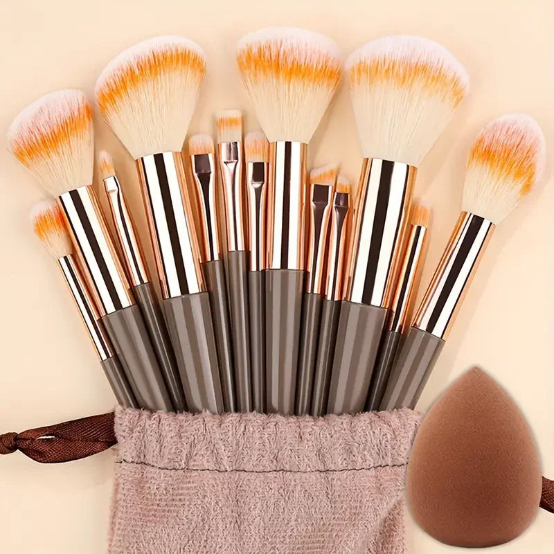 Professiona 13PCS Makeup Brushes Set Foundation Eyeshadow Blush Powder Blending Soft Fluffy Cosmetic Full Set Female Makeup Tool Beauty World Shop