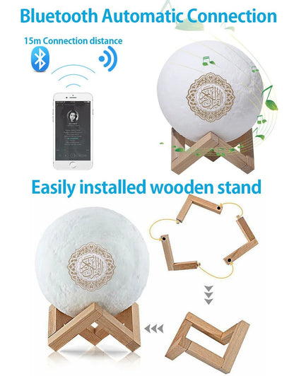 Holy Mini Bright Muslim Night Light Quran Lamp Box Koran Gift Azan Wireless Bluetooth Speaker Sound Portable Blutooth Music Home