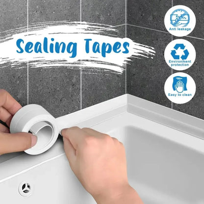 3.2m PVC Waterproof Sealing Tape for Bathroom Sink, Shower, Bathtub and Toilet - Self Adhesive Wall Sticker Beauty Fashion