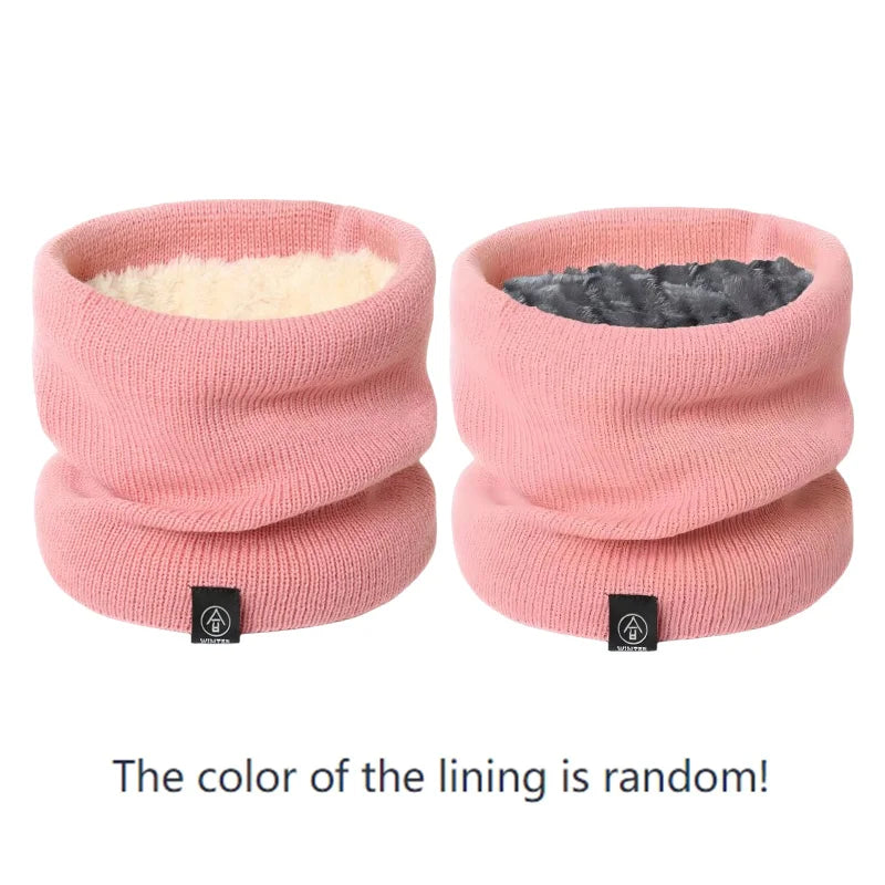 Winter Knitted Scarf Warm Cashmere Like Unisex Neck Warmer for Women Men Solid Color Snood Ring Scarf Fashion Thick Scarf Beauty Fashion