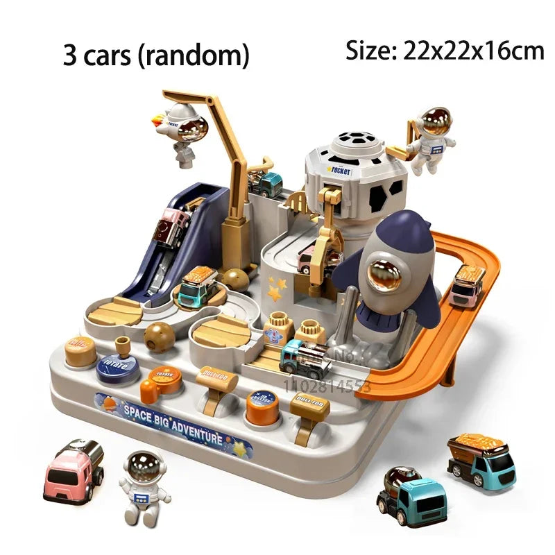 Racing Rail Car Model Educational Toys Children Track Adventure Game Brain Mechanical Interactive Train Animals Space Rocket Toy Beauty Fashion