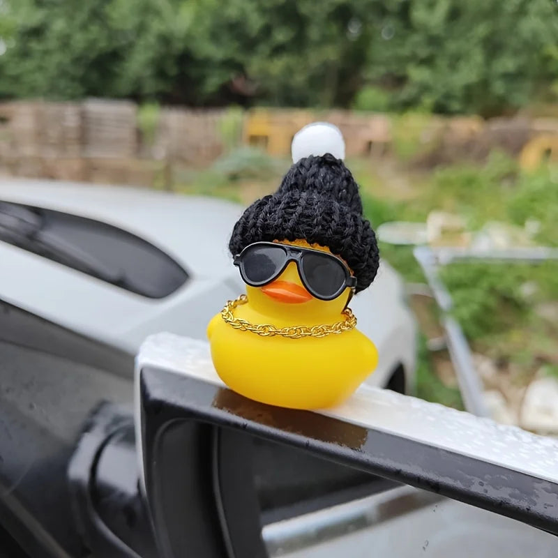 1PC Cute Black Knitted Hat and Sunglasses Car Accessories, Car Decorations, Festival Gifts Beauty World Shop