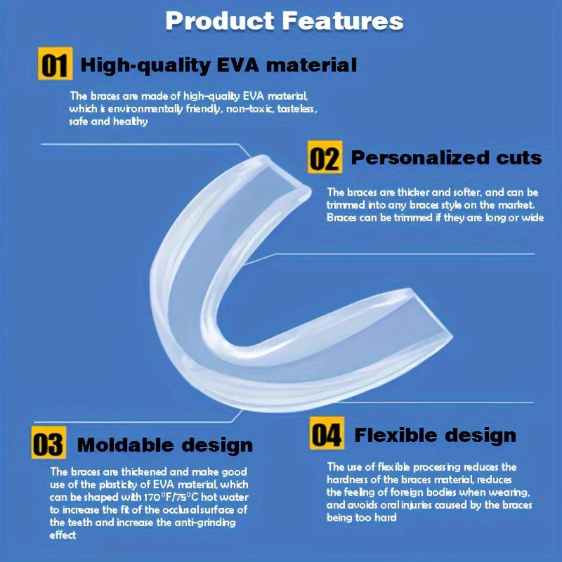 Silicone Mouth Guard Teeth Protector Night Guard Mouth Tray for Bruxism Grinding Non-snoring Teeth Whitening Protection Beauty World Shop