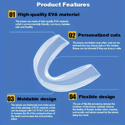 Silicone Mouth Guard Teeth Protector Night Guard Mouth Tray for Bruxism Grinding Non-snoring Teeth Whitening Protection Beauty World Shop