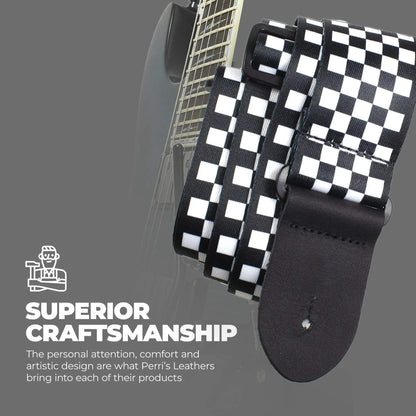 10pcs Guitar Shoulder Strap, Black and White Squares Pattern Adjustable Guitar Shoulder Strap Includes 5 Guitar Picks and 1 Hold Beauty World Shop