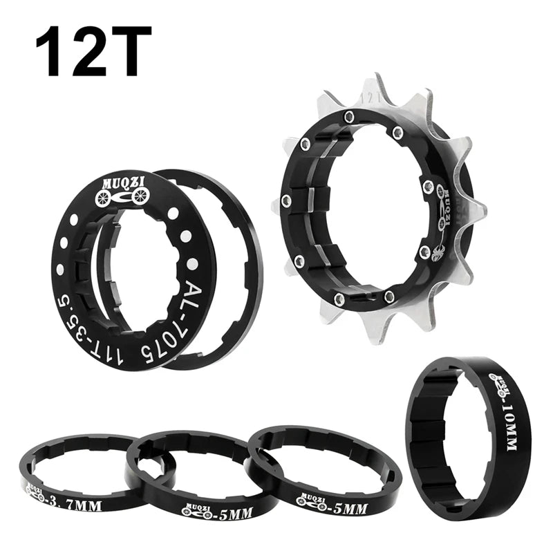 MUQZI Single Speed Cassette Cog 12T 13T 14T 15T 16T 17T 18T 19T 20T 21T 22T Bike Cassette Conversion Kit Beauty World Shop