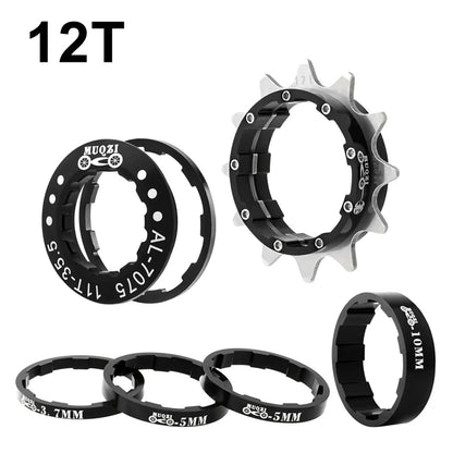 MUQZI Single Speed Cassette Cog 12T 13T 14T 15T 16T 17T 18T 19T 20T 21T 22T Bike Cassette Conversion Kit Beauty World Shop