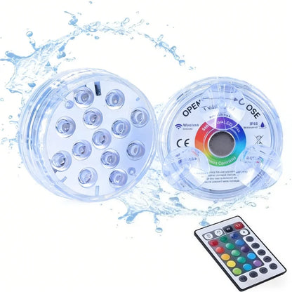 USB Pool Lights Rechargeable Submersible LED Lights with Remote RF IP68 Underwater Waterproof Pond Light for Inground Pool Decor Beauty World Shop
