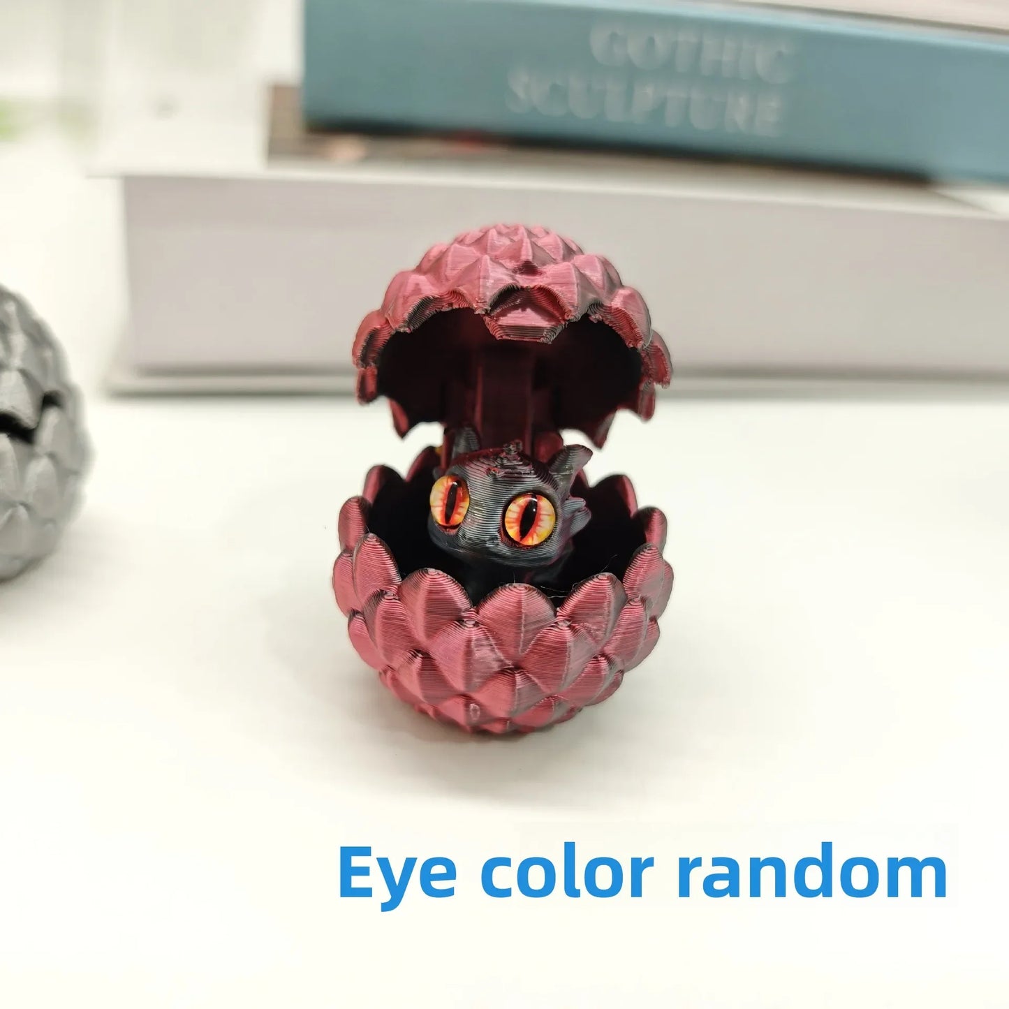 3D Printed Toys Artistic Dragon Egg Statue Small Hatching Dragon Figure Modern Home Decoration Miniature Desk Decor Beauty World Shop