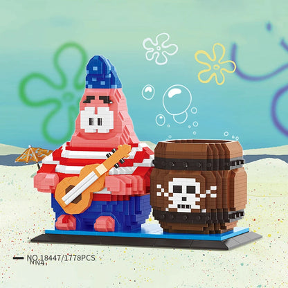 Anime SpongeBob SquarePants Micro particles Block City  Patrick Star Squidward Building Blocks Kids Toys Birthday Gifts Beauty World Shop