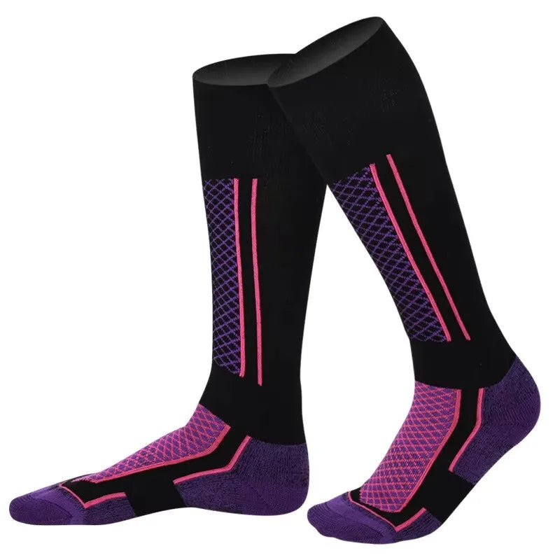 1Pair Winter Warm Thickening Ski Stockings Hiking Socks For Women Men Children Outdoor Anti-Cold High Sports Stockings Beauty World Shop