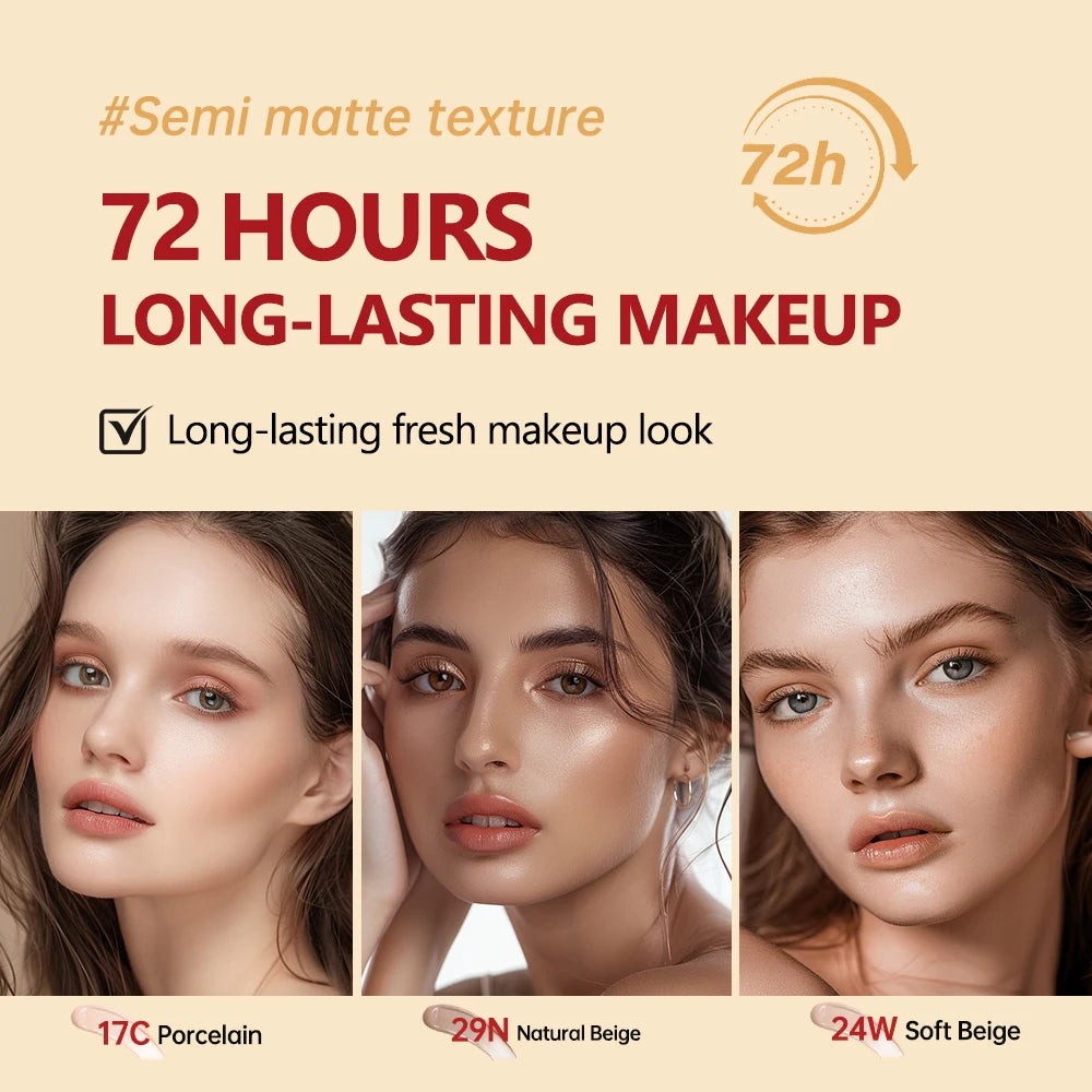 Sunscreen Cushion Foundation Fit Cushion Foundation Full Coverage Waterproof Long-lasting Concealer Long-lasting Makeup Beauty World Shop