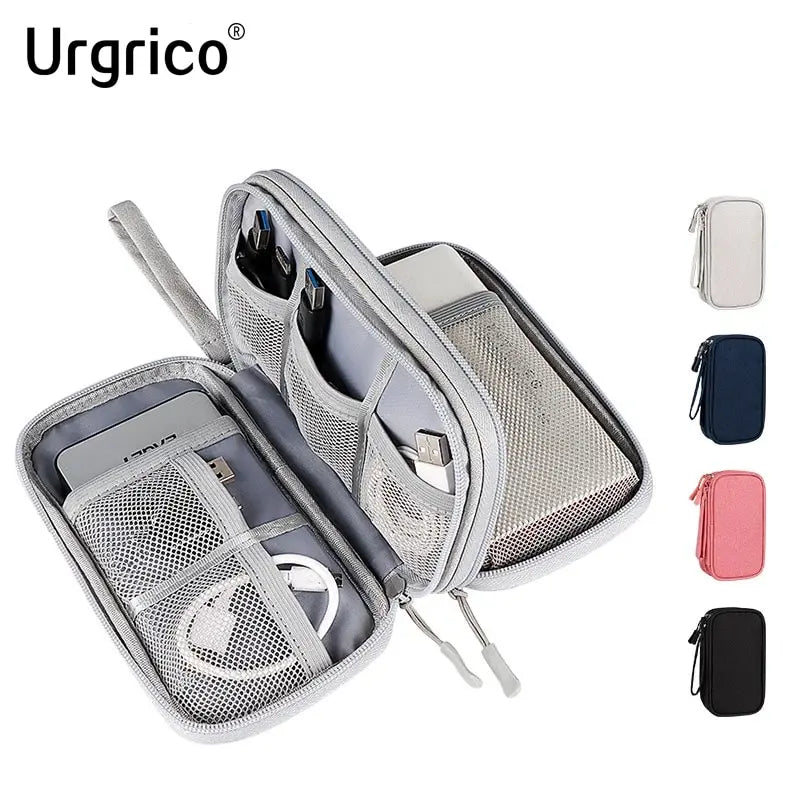 Data Cable Storage Bag Waterproof Portable Carry Case  Storage Bag Travel Organizer Bag for Cable Cord USB Charger Beauty World Shop