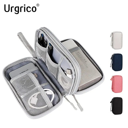 Data Cable Storage Bag Waterproof Portable Carry Case  Storage Bag Travel Organizer Bag for Cable Cord USB Charger Beauty World Shop