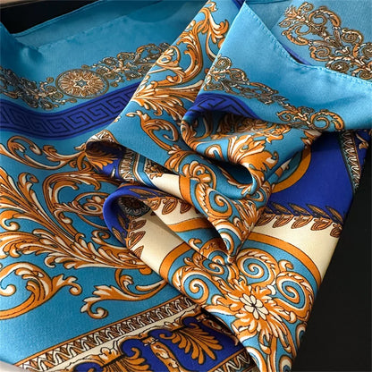 2025 New Fashion Luxury Printed Square Shawl Women 70x70cm Pashmina Silk Scarf Neck Headband Bandana Beauty World Shop