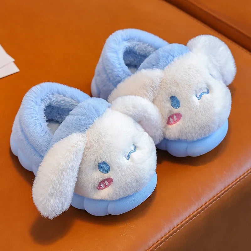 Kawaii Pikachu Figure Cotton Slippers Cover Heel Anime Peripheral Cute Cartoon Flat Autumn/Winter Plush Slippers Christmas Gifts Beauty World Shop