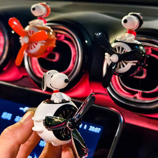 Snoopy Air Freshener Flying Propeller Pilot Series Car Accessories Anime Figures Aromatherapy Fragrance Diffuser Car Decor Gifts Beauty World Shop
