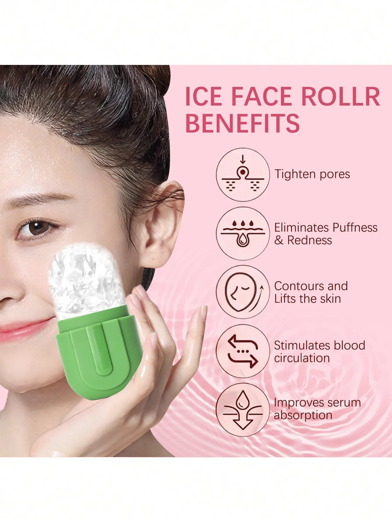 Ice roller mold, facial massager for skincare - Reusable silicone ice mold, keeps skin fresh and cool Beauty World Shop