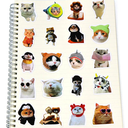 100/500/1000pcs Funny Cat Stickers Cartoon Cute Decals Toy Stationery Guitar Phone Bicycle Laptop Luggage Graffiti Kids Sticker Beauty World Shop