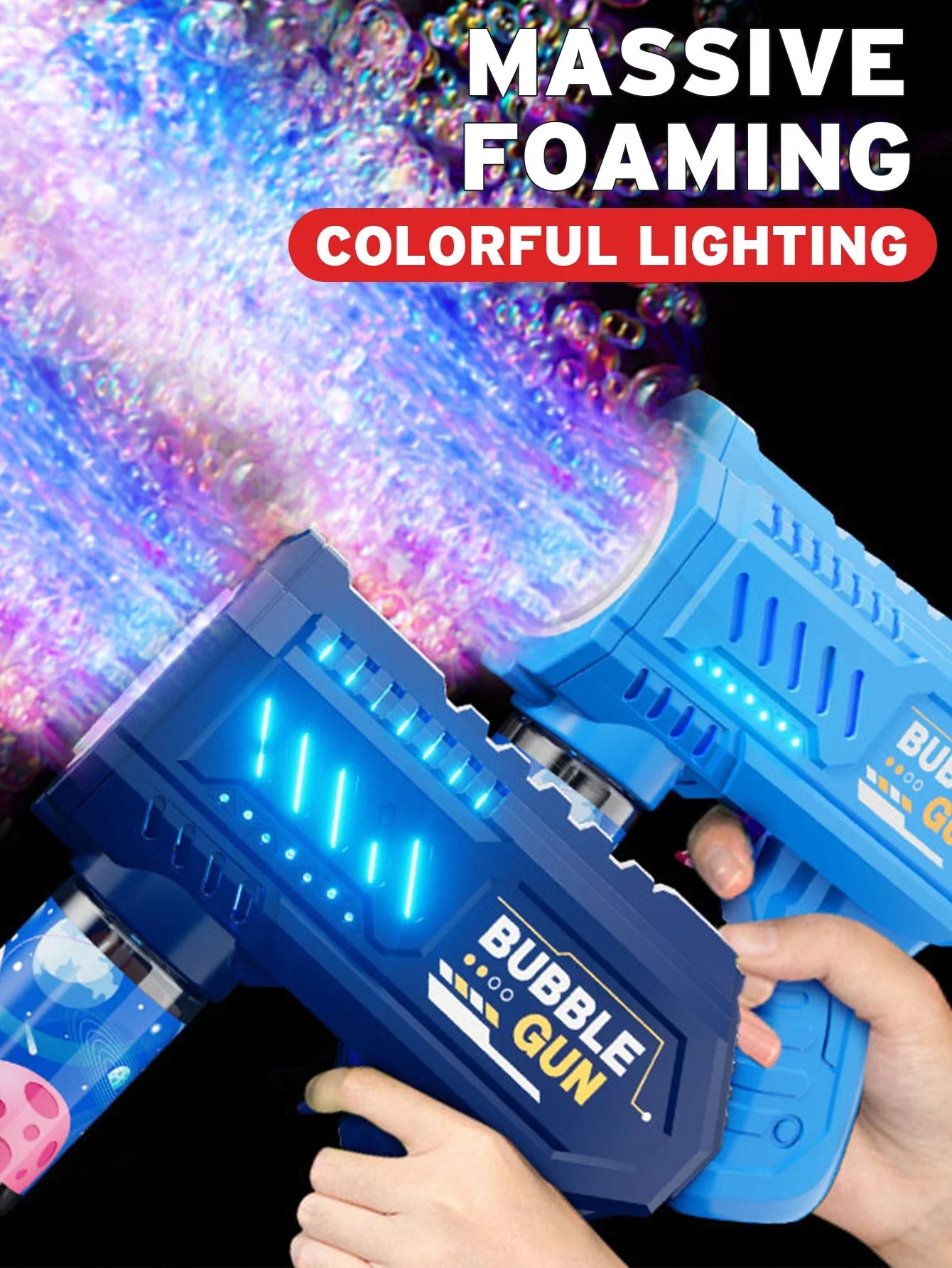 Fully Automatic Bubble Gun Rocket Bubbles Machine Automatic Blower with Bubble Liquid Toy for Kids Beach Outdoor Bubble Gifts Beauty World Shop