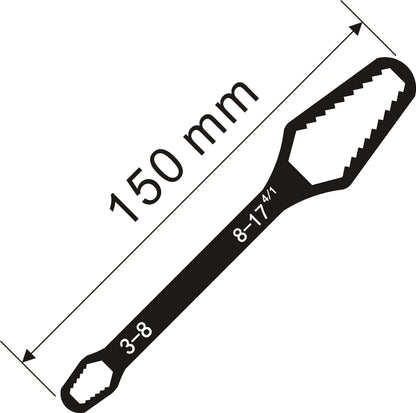 3-17mm Universal Torx Wrench Self-tightening Adjustable Glasses Wrench Board Double-head Torx Spanner Hand Tools for Factory Beauty World Shop