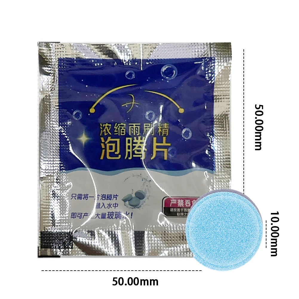 200-10pcs Solid Cleaner Car Windscreen Cleaner Effervescent Tablet Auto Wiper Glass Solid Cleaning Concentrated TabletsDetergent Beauty World Shop