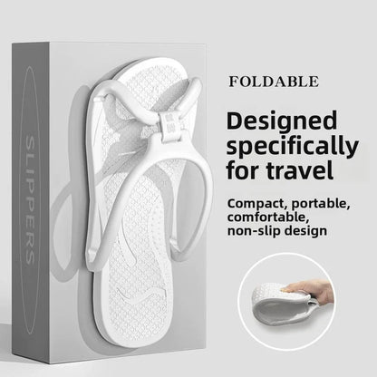 Foldable Travel Slippers Unisex EVA Flip Flops Hotel Non Slip Bathroom Indoor Outdoor Portable Lightweight Comfortable Beauty World Shop
