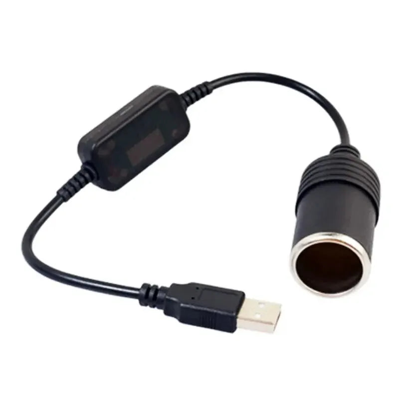 1pc 5V 2A USB To 12V Cigarette Lighter Socket USB Male to Female Cigarette Lighter Adapter Converter Car Electronics Accessories Beauty Trend Shop