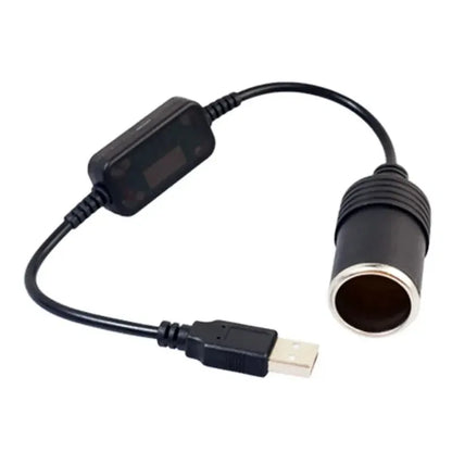 1pc 5V 2A USB To 12V Cigarette Lighter Socket USB Male to Female Cigarette Lighter Adapter Converter Car Electronics Accessories Beauty Trend Shop