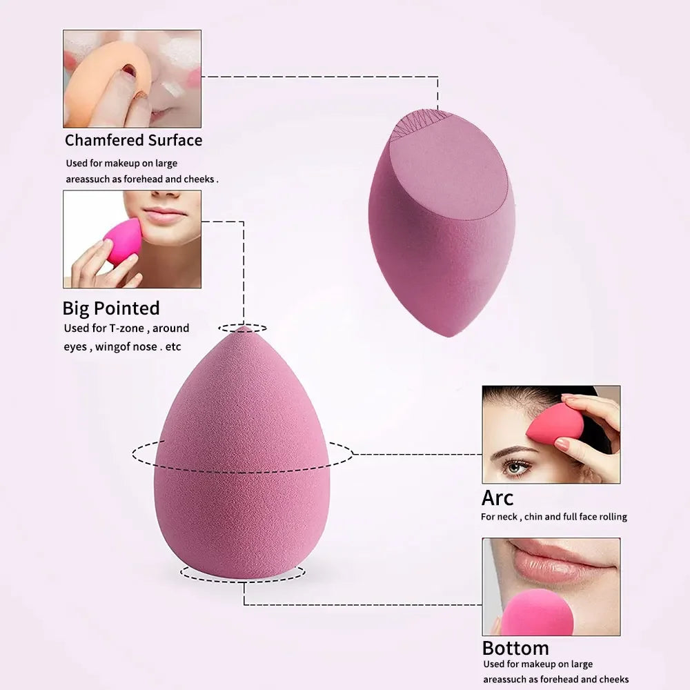 4/8pcs Makeup Sponge Blender Beauty Egg Cosmetic Puff Soft Foundation Sponges Powder Puff Women Make Up Accessories Beauty Tools Beauty World Shop