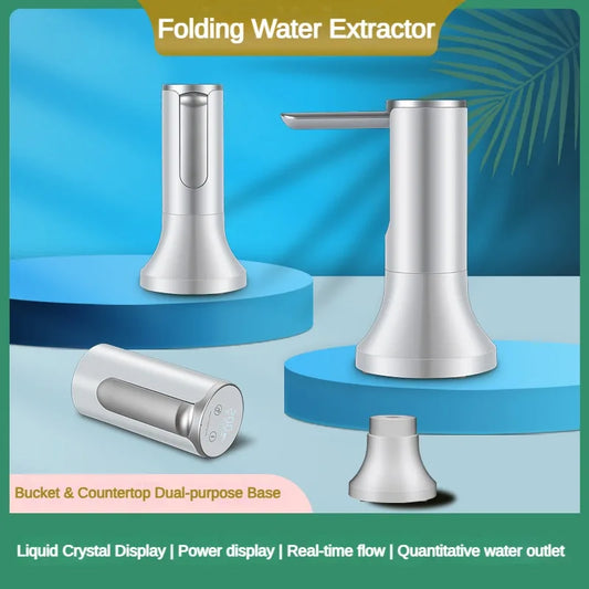 Electric Water Gallon Bottle Pump Automatic Water Dispenser Pump 19 Liters Foldable Desktop Water Bottle Pump USB Rechargeable Beauty World Shop