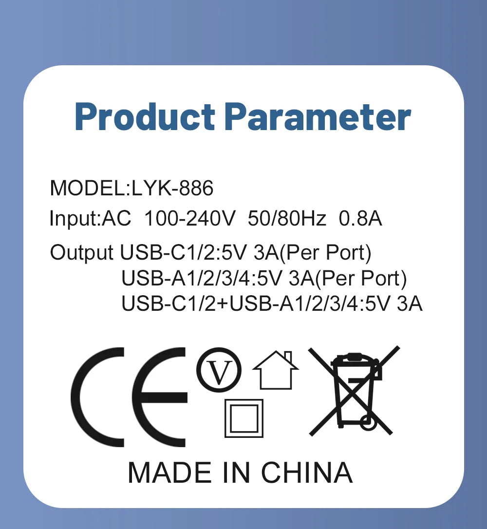 USB Charger 65W Mobile Phone Charger Fast Charging For Xiaomi Samsung Huawei P70 Travel Charger Adaptor For iPhone Quick Charger Beauty World Shop