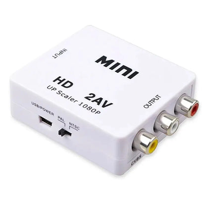 HDMI-compatible To AV RCA Adapter Converter MINI Box RCA AV CVSB LR Video Composite AV Scaler Converter For PC HDTV Projector Beauty World Shop