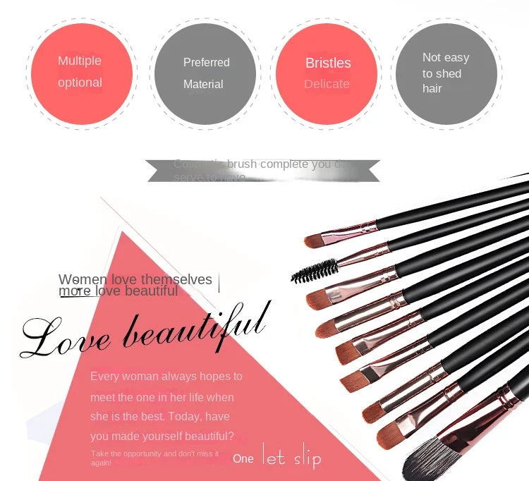 20pcs Eye brush Complete eyeshadow Brush Beauty Tool Explosive neutral logo Free Eyeliner brush Beauty World Shop