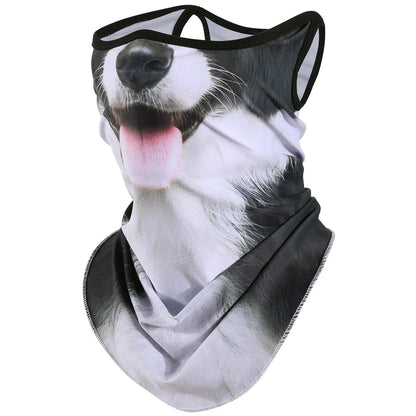 3D Animals Magic Scarf Bandana Breathable Neck Warmer Gaiter Hanging Ear Outdoor Sports Triangle Face Mask Neckerchief Summer Beauty World Shop