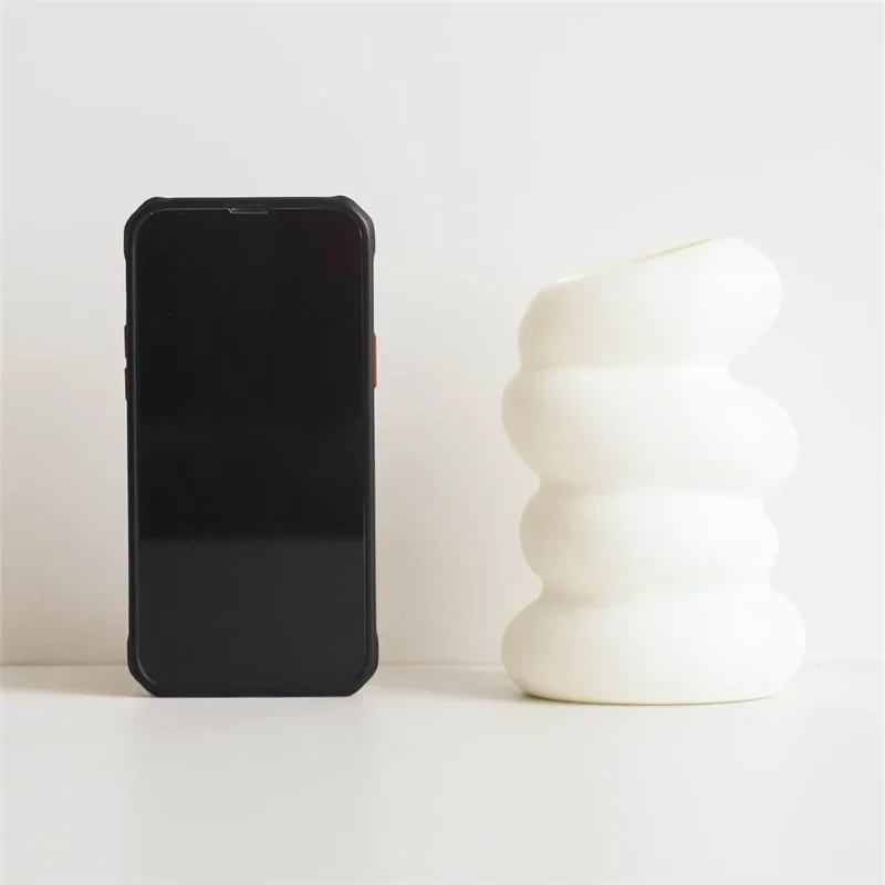 1PC Plastic Spiral White Vase Nordic Creative Flower Arrangement Container For Kitchen Living Bedroom Home Decoration Ornamen Beauty World Shop