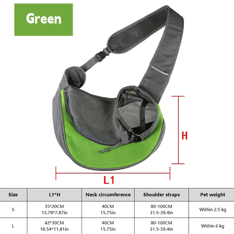 1Pc Dog out backpack,Dog Sling Carrier Breathable Mesh Travel Crossbody Bag For Puppy Cat Hiking Camping Beauty World Shop