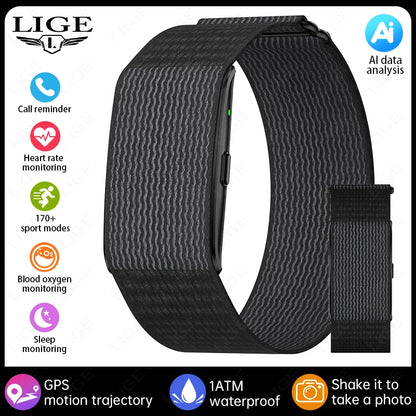 LIGE NO Screen Smart Wristbands With Heart Rate Sleep AI Health Monitor Report Smart Bracelet Incoming Call Notification Watches Beauty World Shop